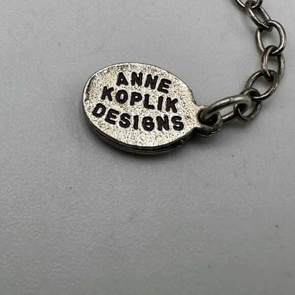 Anne Koplik Designs Necklace Turquoise Blue Rhinestone Pendant Boho Glam Jewelry - Picture 7 of 10